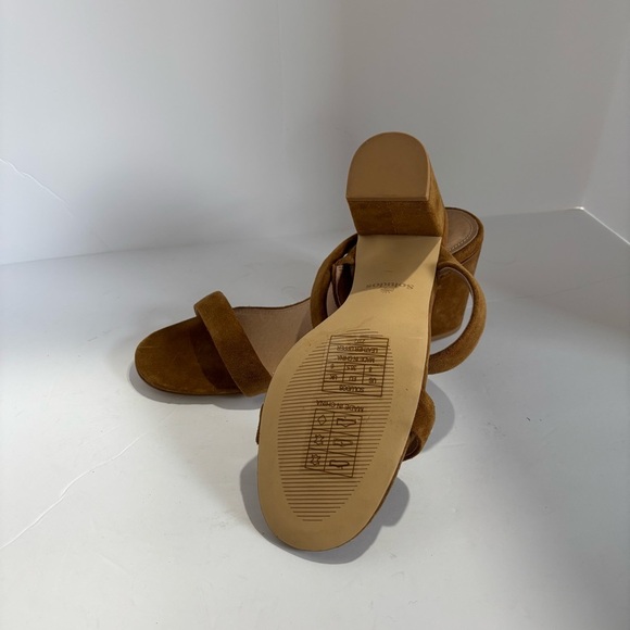 Soludos Ines Tan Open-Toe Double
Strap Suede Block Heel Sandals Size - Picture 5 of 5